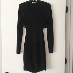 T By Alexander Wang Black Logo Dress